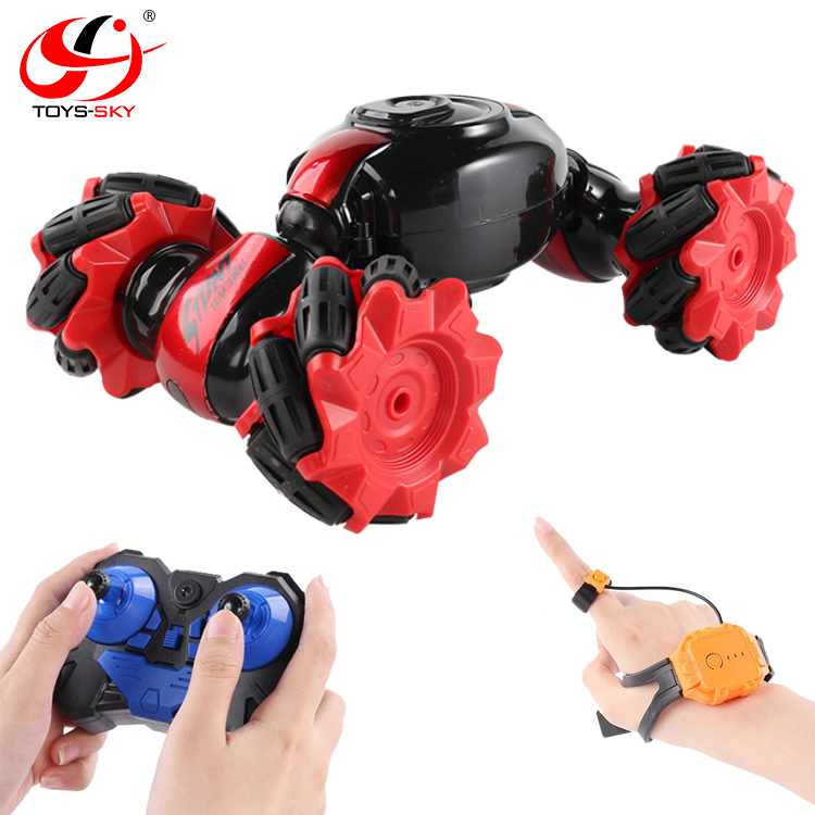 2.4ghz Hand Gesture Sensing Control Double-side Wholesale Rc Cars Toy Off Road Remote Control Stunt Car With Light Music 